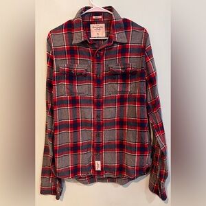 Abercrombie & Fitch long sleeve button down plaid Flannel Shirt - L